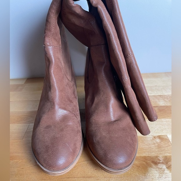 MIA Marri Tall Distressed Faux Leather Heeled Boot - Picture 7 of 12